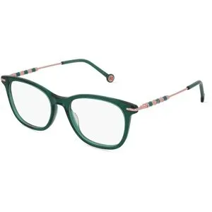 Safilo GmbH Carolina Herrera 0103 Damen-Brille inkl. Gläser Vollrand Rund Acetat-Gestell 50/17/145, Grün