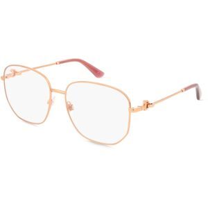Luxottica Fashion Brillen Vertriebs GmbH Dolce&Gabbana DG1356 Damen-Brille inkl. Gläser Vollrand Panto Edelstahl-Gestell 57/16/140, Gold