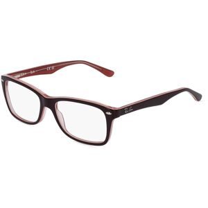 Luxottica Fashion Brillen Vertriebs GmbH Ray-Ban RX5228 Damen-Brille inkl. Gläser Vollrand Quadratisch Acetat-Gestell 50/17/140, Braun