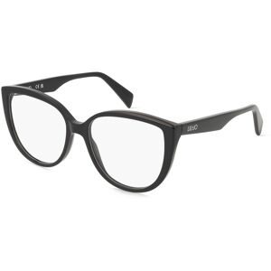 Marchon Germany GmbH Liu Jo LJ2807 Unisex-Brille inkl. Gläser Vollrand Cat Eye Acetat-Gestell 54/16/140, Schwarz