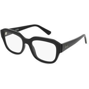 Luxottica Fashion Brillen Vertriebs GmbH Ray-Ban RX7225 Unisex-Brille inkl. Gläser Vollrand Quadratisch Acetat-Gestell 52/20/145, Schwarz