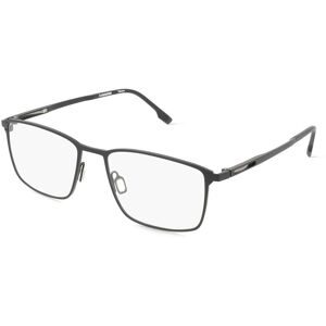 DE RIGO Vision D.A.CH. GmbH Rodenstock R7151 Unisex-Brille inkl. Gläser Vollrand Quadratisch Metall-Gestell 55/18/140, Schwarz