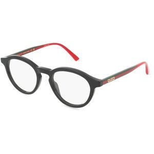 Kering Eyewear Spa Gucci GG1871O Unisex-Brille inkl. Gläser Vollrand Rund Acetat-Gestell 49/20/145, Schwarz