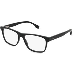 Safilo GmbH Boss 1646 Herren-Brille inkl. Gläser Vollrand Quadratisch Acetat-Gestell 55/17/145, Schwarz