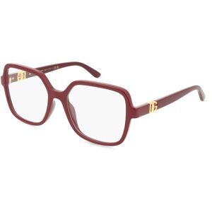 Luxottica Fashion Brillen Vertriebs GmbH Dolce&Gabbana DG5105U Damen-Brille inkl. Gläser Vollrand Quadratisch Kunststoff-Gestell 55/18/145, Rot