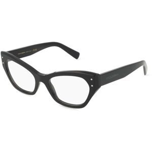 Luxottica Fashion Brillen Vertriebs GmbH Dolce&Gabbana 0DG3385 Damen-Brille inkl. Gläser Vollrand Cat Eye Acetat-Gestell 52/19/145, Schwarz