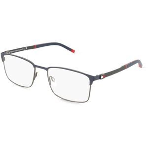 Safilo SpA Tommy Hilfiger TH 2139 Herren-Brille inkl. Gläser Vollrand Eckig Metall-Gestell 56/19/145, Blau