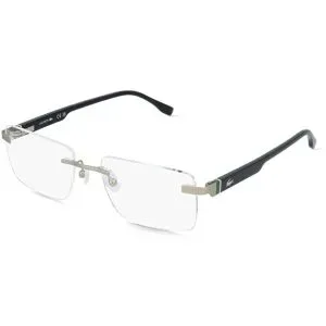 Marchon Germany GmbH Lacoste L2320 Herren-Brille inkl. Gläser Randlos Eckig Metall-Gestell 55/18/145, Silber