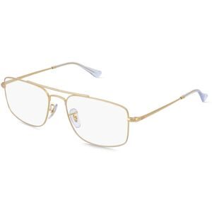 Luxottica Fashion Brillen Vertriebs GmbH Ray-Ban RX6579 Unisex-Brille inkl. Gläser Vollrand Quadratisch Metall-Gestell 56/18/140, Gold