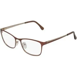 Suncute Industries Co., Ltd. Fielmann MC 559 MOD FLEX CL Damen-Brille inkl. Gläser Vollrand Quadratisch Edelstahl-Gestell 53/17/135, Braun