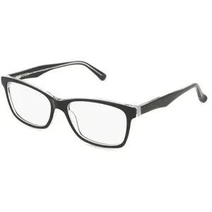 C&S CO. LTD. Fielmann ABC 077 FLEX CL KAREN Damen-Brille inkl. Gläser Vollrand Quadratisch Acetat-Gestell 53/16/140, Schwarz