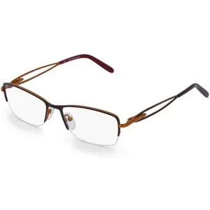 Optic Prima HK Fielmann OPH 9794 FLEX CL Damen-Brille inkl. Gläser Halbrand Quadratisch Edelstahl-Gestell 52/17/135, Rot