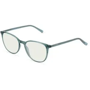 C&S CO. LTD. Fielmann ABC 064 BL Damen-Blaulichtfilterbrille ohne Sehstärke Vollrand Oval Acetat-Gestell, Grün