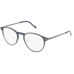 Marchon Germany GmbH Zeiss ZS23128 Unisex-Brille inkl. Gläser Vollrand Panto Aluminium-Gestell 51/20/145, Blau