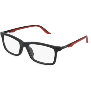 Kering Eyewear Spa PUMA PU0410O Unisex-Brille inkl. Gläser Vollrand Quadratisch Acetat-Gestell 54/19/145, Schwarz