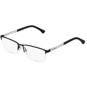 Luxottica Fashion Brillen Vertriebs GmbH Emporio Armani EA1041 Herren-Brille inkl. Gläser Halbrand Quadratisch Metall-Gestell 57/17/140, Schwarz