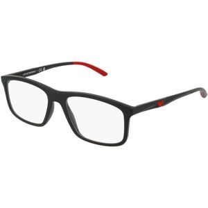 Luxottica Fashion Brillen Vertriebs GmbH Emporio Armani EA3196 Herren-Brille inkl. Gläser Vollrand Quadratisch Kunststoff-Gestell 54/17/145, Schwarz