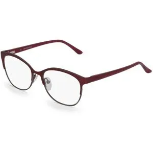 Optic Prima HK Fielmann OPH 9947 FLEX CL Damen-Brille inkl. Gläser Vollrand Butterfly Edelstahl-Gestell 50/15/130, Pink