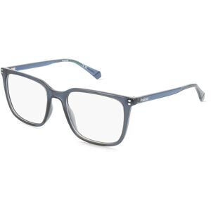 Safilo GmbH Polaroid PLDD580 Herren-Brille inkl. Gläser Vollrand Quadratisch Kunststoff-Gestell 54/19/145, Blau