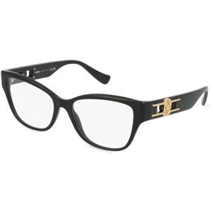 Luxottica Fashion Brillen Vertriebs GmbH Versace VE3347 Damen-Brille inkl. Gläser Vollrand Quadratisch Acetat-Gestell 54/16/140, Schwarz