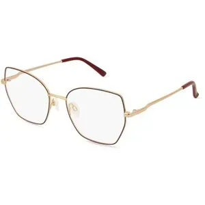 Wenzhou Bada Optical Co. , LTD Fielmann BD 596 FA CELESTE Damen-Brille inkl. Gläser Vollrand Butterfly Edelstahl-Gestell 55/18/140, Rot