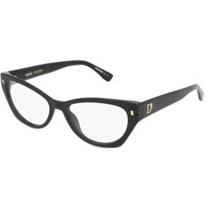 Safilo GmbH Dsquared2  D2 0043 Damen-Brille inkl. Gläser Vollrand Cat Eye Acetat-Gestell 54/17/145, Schwarz