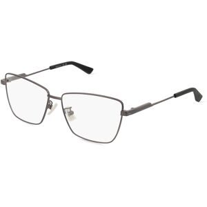 Kering Eyewear Spa Bottega Veneta BV1197O Unisex-Brille inkl. Gläser Vollrand Quadratisch Edelstahl-Gestell 57/14/140, Grau