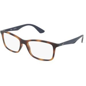 Luxottica Fashion Brillen Vertriebs GmbH Ray-Ban RX7047 Herren-Brille inkl. Gläser Vollrand Quadratisch Kunststoff-Gestell 54/17/140, Havanna