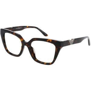 Luxottica Fashion Brillen Vertriebs GmbH Emporio Armani 0EA3267U Damen-Brille inkl. Gläser Vollrand Cat Eye Acetat-Gestell 52/18/140, Havanna