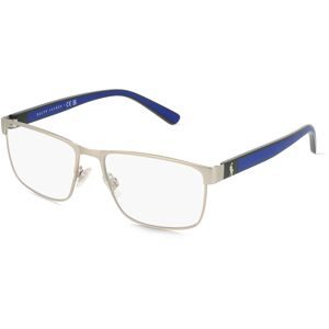 Luxottica Fashion Brillen Vertriebs GmbH Polo Ralph Lauren 0PH1229 Herren-Brille inkl. Gläser Vollrand Quadratisch Metall-Gestell 56/17/145, Silber