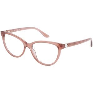 Marcolin Deutschland GmbH Guess GU50195 Damen-Brille inkl. Gläser Vollrand Cat Eye Acetat-Gestell 53/16/140, Beige