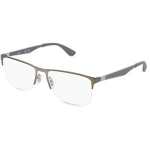 Luxottica Fashion Brillen Vertriebs GmbH Ray Ban 0RX6335 Herren-Brille inkl. Gläser Halbrand Quadratisch Metall-Gestell 56/17/145, Grau