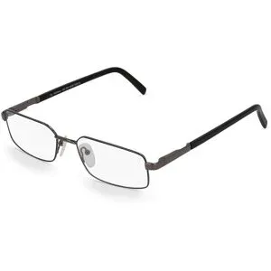 Suncute Industries Co., Ltd. Fielmann MC 359 MOD FLEX CL Herren-Brille inkl. Gläser Vollrand Quadratisch Metall-Gestell 57/18/135, Grau
