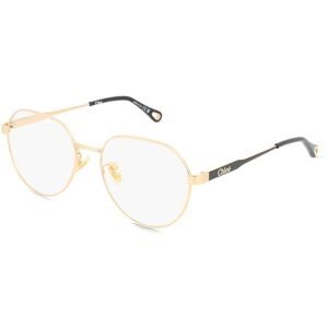 Kering Eyewear Spa Chloé CH0275OA Unisex-Brille inkl. Gläser Vollrand Rund Metall-Gestell 54/17/145, Gold