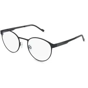 Eschenbach Optik GmbH Titanflex 822021 Herren-Brille inkl. Gläser Vollrand Panto Metall-Gestell 52/22/145, Schwarz