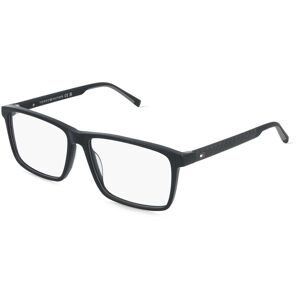 Safilo GmbH Tommy Hilfiger TH 2198 Herren-Brille inkl. Gläser Vollrand Eckig Acetat-Gestell 58/15/145, Schwarz