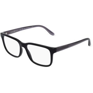 Luxottica Fashion Brillen Vertriebs GmbH Emporio Armani EA 3218 Herren-Brille inkl. Gläser Vollrand Quadratisch Acetat-Gestell 55/17/145, Schwarz