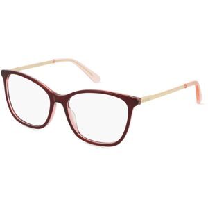 Safilo GmbH Moschino MOL622 Damen-Brille inkl. Gläser Vollrand Quadratisch Acetat-Gestell 54/16/140, Rot
