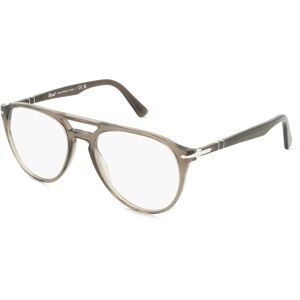 Luxottica Fashion Brillen Vertriebs GmbH Persol PO3160V Herren-Brille inkl. Gläser Vollrand Pilot Acetat-Gestell 52/18/145, Grau