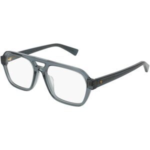 Kering Eyewear Spa Bottega Veneta BV1336OA Unisex-Brille inkl. Gläser Vollrand Quadratisch Acetat-Gestell 55/17/145, Grau