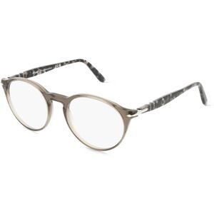 Luxottica Fashion Brillen Vertriebs GmbH Persol PO3092V Herren-Brille inkl. Gläser Vollrand Panto Acetat-Gestell 50/19/145, Grau