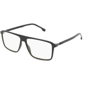 Safilo GmbH Boss 1636 Herren-Brille inkl. Gläser Vollrand Quadratisch Kunststoff-Gestell 56/13/150, Schwarz