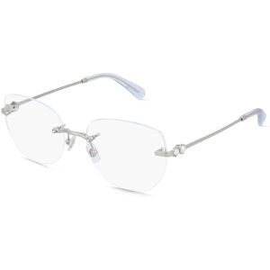 Luxottica Fashion Brillen Vertriebs GmbH Swarovski SK1038 Damen-Brille inkl. Gläser Randlos Rund Metall-Gestell 54/18/140, Silber