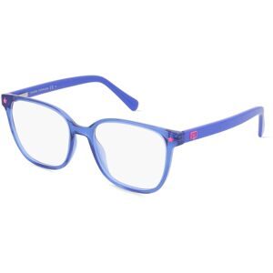 Safilo GmbH Chiara Ferragni CF 1023 Damen-Brille inkl. Gläser Vollrand Quadratisch Kunststoff-Gestell 51/17/140, Blau