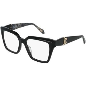 DE RIGO Vision D.A.CH. GmbH Just Cavalli VJC117 Unisex-Brille inkl. Gläser Vollrand Quadratisch Kunststoff-Gestell 53/17/140, Schwarz