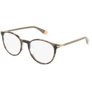 DE RIGO Vision D.A.CH. GmbH Furla FULVFU591 Unisex-Brille inkl. Gläser Vollrand Panto Kunststoff-Gestell 50/19/135, Havanna