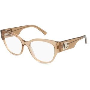 Luxottica Fashion Brillen Vertriebs GmbH Dolce&Gabbana 0DG3377 Damen-Brille inkl. Gläser Vollrand Butterfly Acetat-Gestell 53/18/145, Beige