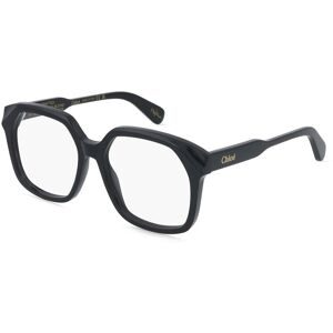 Kering Eyewear Spa Chloé CH0263O Damen-Brille inkl. Gläser Vollrand Eckig Acetat-Gestell 53/16/145, Schwarz