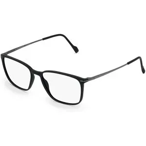 Stepper Eyewear LTD. Fielmann COMFORT 093 CL Herren-Brille inkl. Gläser Vollrand Quadratisch Kunststoff-Gestell 51/15/135, Schwarz