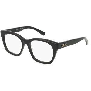 Kering Eyewear Spa Chloé CH0244O OPTICAL NATIVE CAPSULE Unisex-Brille inkl. Gläser Vollrand Quadratisch Acetat-Gestell 52/17/140, Schwarz